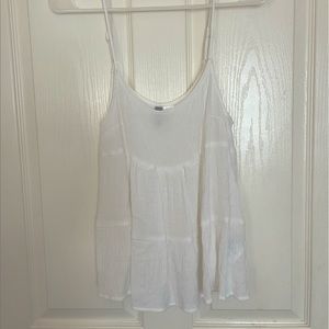 Flowy white tank